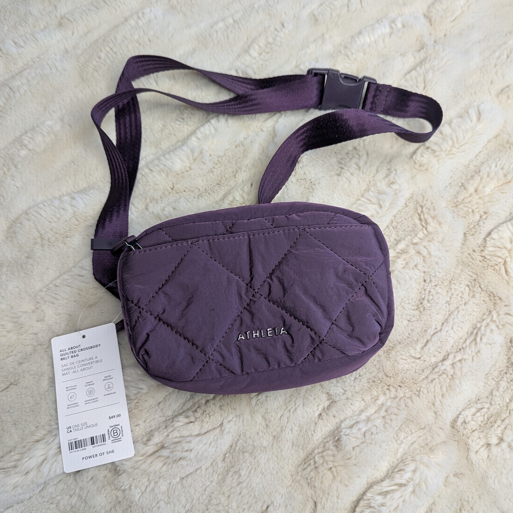 BNWT ATHLETA QUILTED CROSSBODY BELT BAG